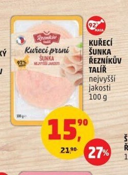Kuřecí šunka Řezníkův talíř