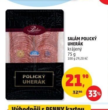 Salám Polický uherák krájený 75 g