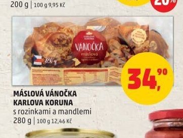 MÁSLOVÁ VÁNOČKA KARLOVA KORUNA