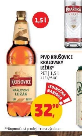 Pivo Krušovice Královský ležák