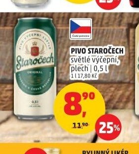 Pivo Staročech světlý výčepní