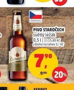 Pivo Staročech světlý ležák