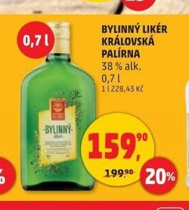 Bylinný likér Královská Palírna
