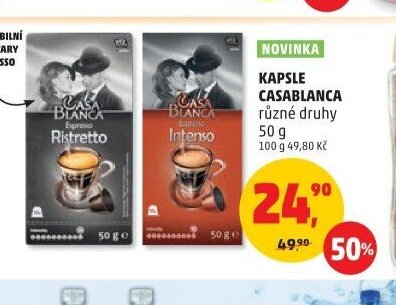 Kapsle Casablanca různé druhy 50 g