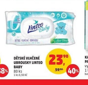 Dětské vlhčené ubrousky Linteo Baby