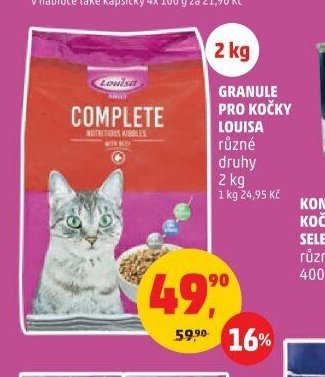 GRANULE PRO KOČKY LOUISA různé druhy 2 kg