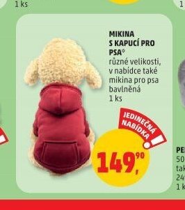 Mikina s kapucí pro psa