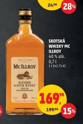SKOTSKÁ WHISKY MC ILLROY 0,7 l