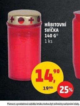 HŘBITOVNÍ SVÍČKA 140 G