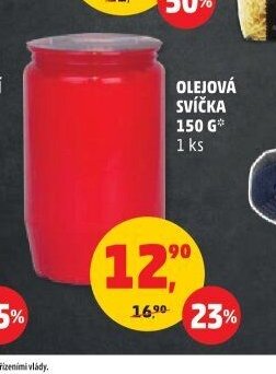 OLEJOVÁ SVÍČKA 150 G