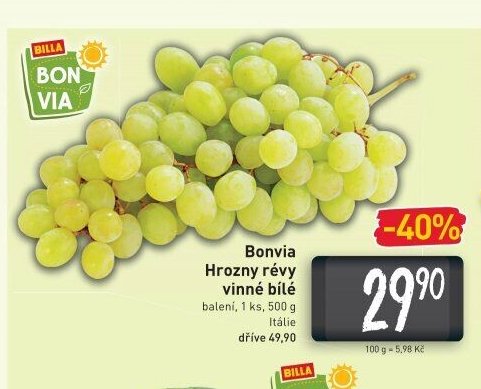 Bonvia Hrozny révy vinné bílé