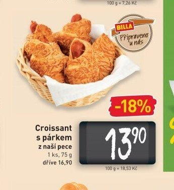Croissant s párkem