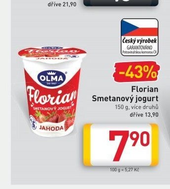 Florian Smetanový jogurt