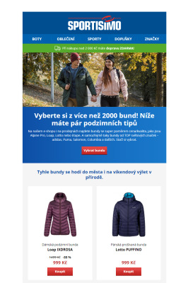 akční leták Sportisimo 17.10.2021-22.10.2021