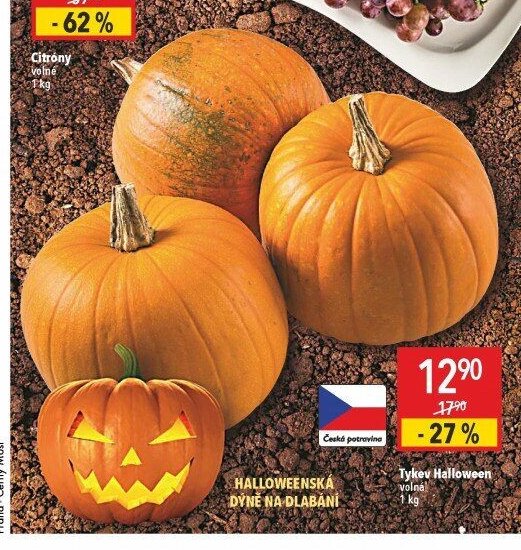 Halloweenská dýně na dlabání