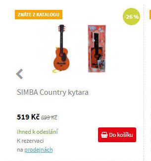 SIMBA Country kytara