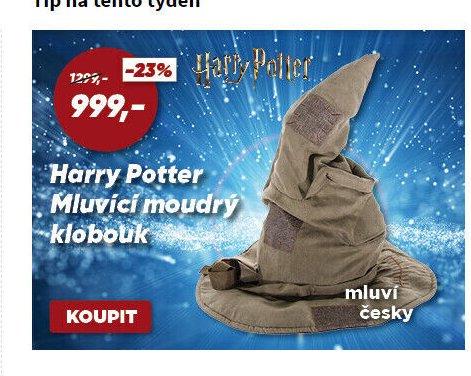 Harry Potter Mluvící moudrý klobouk