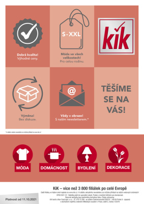 akční leták Kik textil 11.10.2021-11.11.2021