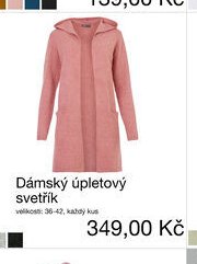 Dámský úpletový svetřík