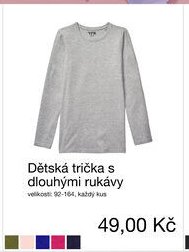 Dětské trička s dlouhými rukávy