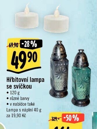 Hřbitovní lampa se svíčkou