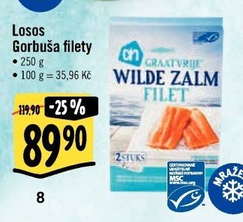 Losos Gorbuša filety mražený Albert Heijn