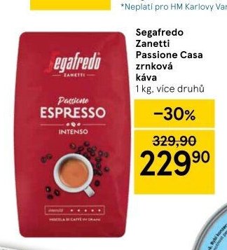 Segafredo Zanetti Passione Casa zrnková káva