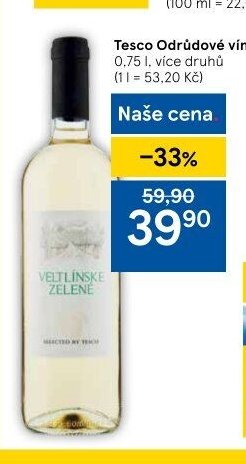 Tesco Odrůdové víno