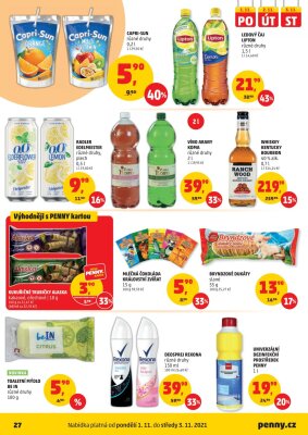 akční leták Penny Market 27.10.2021-3.11.2021