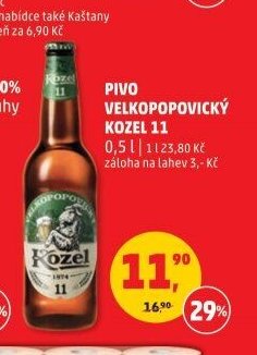 Pivo Velkopopovický Kozel 11