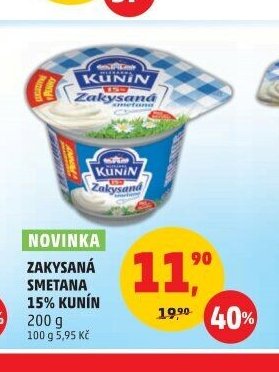 Zakysaná smetana 15% Kunín