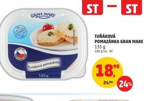 Tuňáková pomazánka Gran Mare