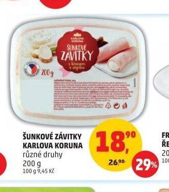 Šunkové závitky Karlova Koruna