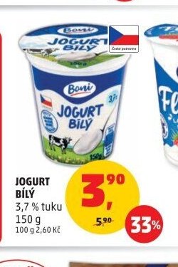 Jogurt bílý Boni