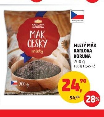 Mletý mák Karlova Koruna