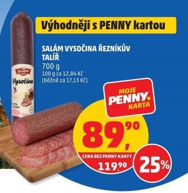 SALÁM VYSOČINA ŘEZNÍKŮV TALÍŘ