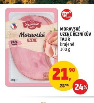 MORAVSKÉ UZENÉ ŘEZNÍKŮV TALÍŘ krájené