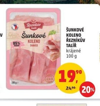 ŠUNKOVÉ KOLENO ŘEZNÍKŮV TALÍŘ krájené