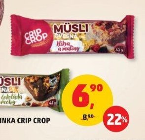 MÜSLI OVESNÁ TYČINKA CRIP CROP různé druhy 45 g