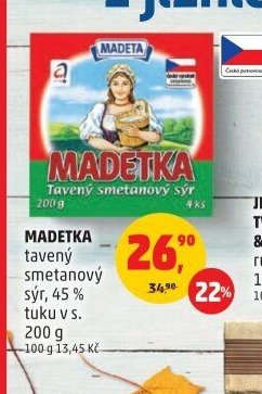 Madetka tavený smetanový sýr 200 g