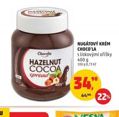 Nugátový krém Chocola