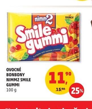 Ovocné bonbony Nimm2 Smile Gummi