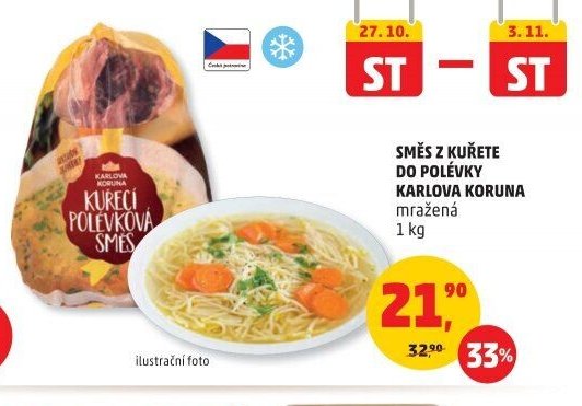 SMĚS Z KUŘETE DO POLÉVKY KARLOVA KORUNA