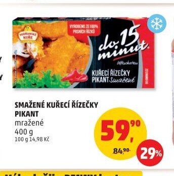 SMAŽENÉ KUŘECÍ ŘÍZEČKY PIKANT