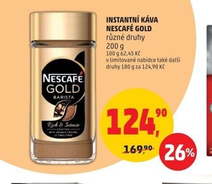 INSTANTNÍ KÁVA NESCAFÉ GOLD
