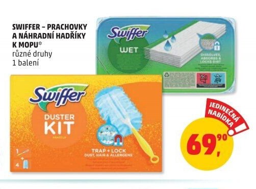 SWIFFER - PRACHOVKY A NÁHRADNÍ HADŘÍKY K MOPU