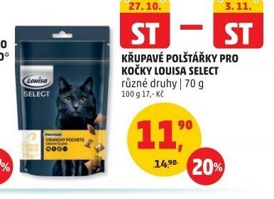 Křupavé polštářky pro kočky Louisa Select