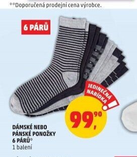 Dámské nebo pánské ponožky 6 párů