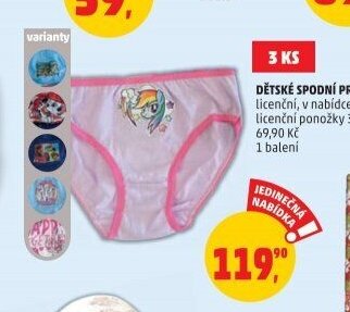 Dětské spodní prádlo 3 ks