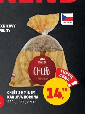 Chléb s kmínem Karlova Koruna